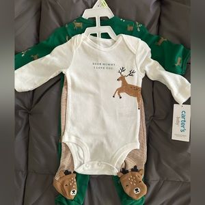 NWT Carter’s 3-piece Christmas set size 3 months